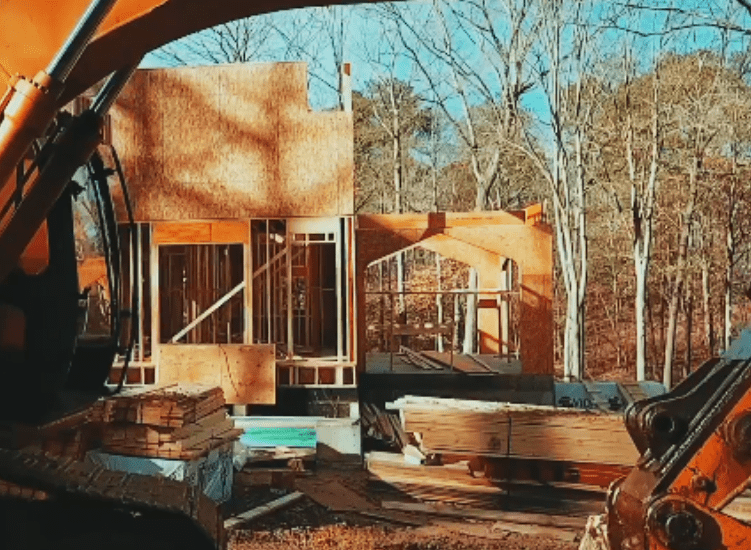 Custom home being built in Atlanta